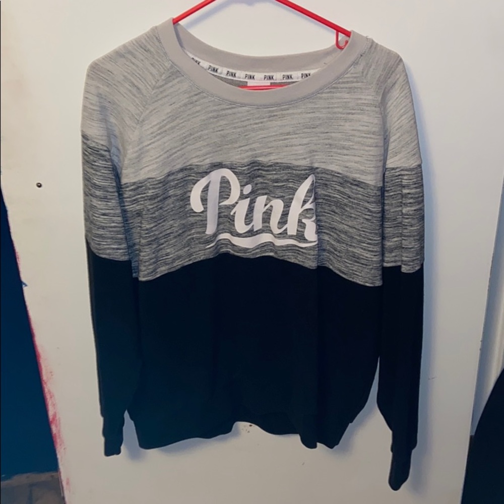 Black, Gray, and White Sweater